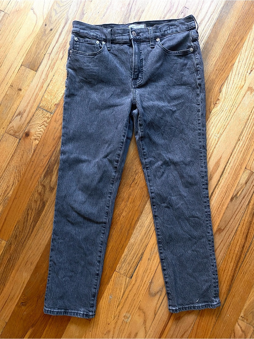 Madewell “Lunar Fade” Charcoal Gray/ Black “Mid-Rise Perfect Vintage” Jean